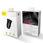 Автомобільний зарядний пристрій Baseus Circular Plastic A+A 30W Dual QC3.0 Чорний (CCALL-YD01) - Зображення 3