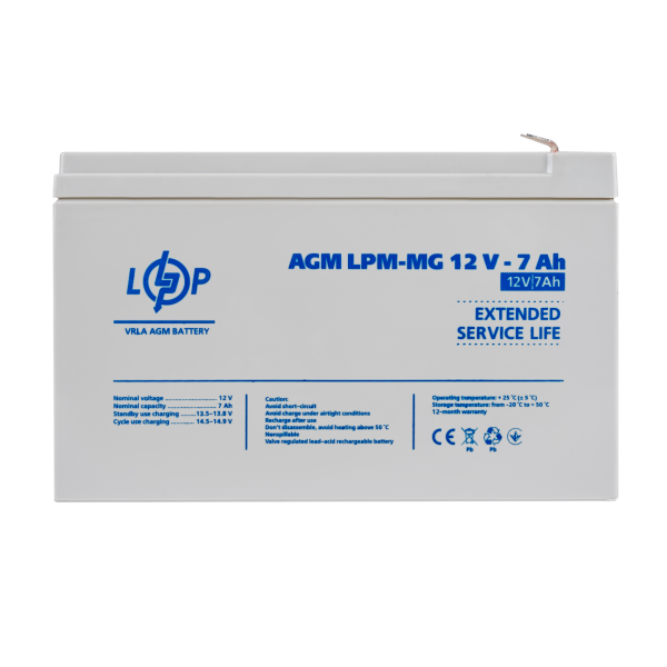 Акумулятор мультигелевий LPM-MG 12V - 7 Ah